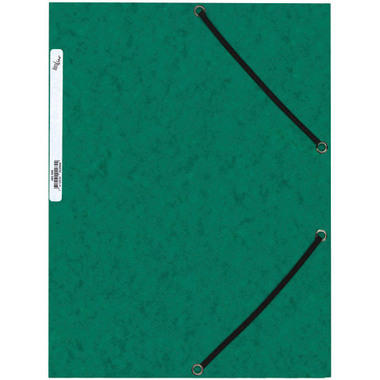 BÜROLINE Cartellina con elastico A4 460695 verde, cartone