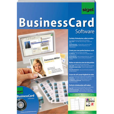 SIGEL CardDesigner plus CD SW670 Software DE 200 cartes