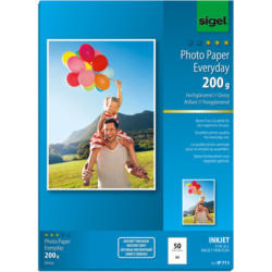 SIGEL InkJet Photo Paper A4 IP711 200g,glossy, bianco 50 fogli