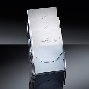 SIGEL Portadepliant in acrilico 3xA4 LH130 trasparente 245x400x170mm