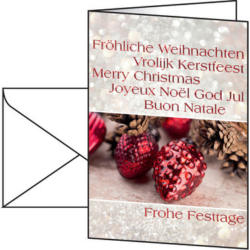 SIGEL Cartolina Natale/Busta A6/A5 DS061 220g 10+10 pezzi
