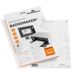 DURABLE Etichette Badgemaker 1451/02 bianco, 30x60mm 20fg./27pz.