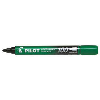PILOT Permanent Marker 100 1mm SCA-100-G Round Tip vert