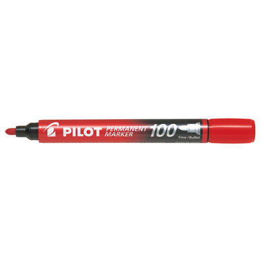 PILOT Permanent Marker 100 1mm SCA-100-R Round Tip rouge