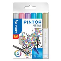 PILOT Marker Set Pintor EF S6/0537489 6 Farben metallic