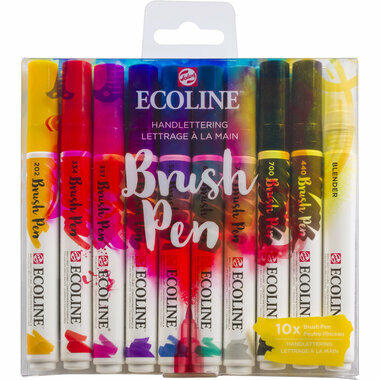 TALENS Ecoline Brush Pen Set 11509800 ass. Handlettering 10 Stück