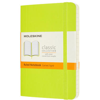 MOLESKINE Notizbuch SC Pocket/A6 850970 liniert,limetten grün,192 S.