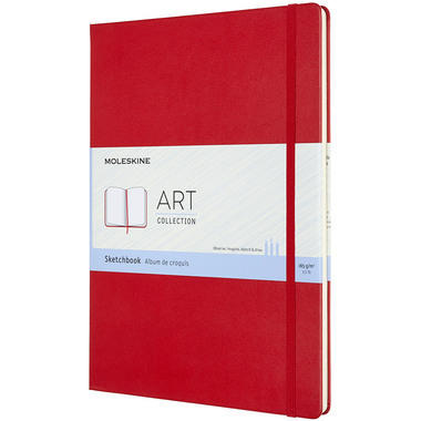 MOLESKINE Livre d'ésquisse HC A4 626703 en blanc, rouge, 96 pages