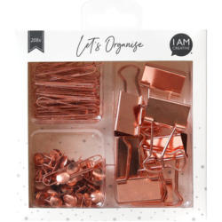 I AM CREATIVE Clip Set Let`s Organize MAA4035.25 or rose 208 pièces