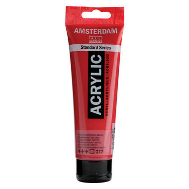 AMSTERDAM Colore acrilici 120ml 17093172 trasp.rosso m. 317