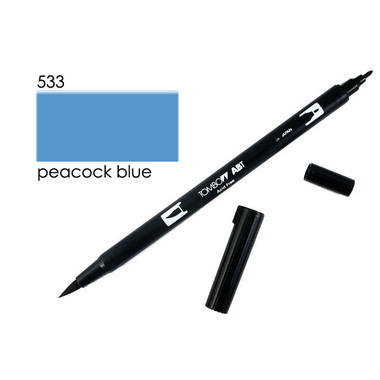 TOMBOW Dual Brush Pen ABT 533 paon bleu