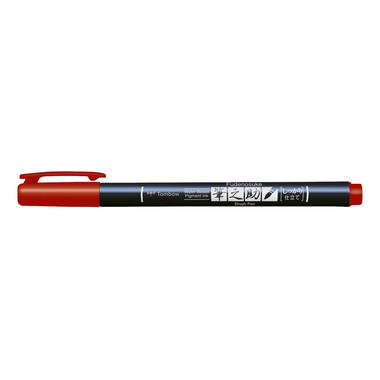 TOMBOW Penna di calligrafia Hard WS-BH25 Fudenosuke, rosso