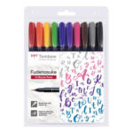 Die Post | La Poste | La Posta TOMBOW Penna di calligrafia set WS-BH-10P Fudenosuke, 10 colori