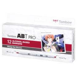 TOMBOW Dual Brush Pen ABT PRO ABTP-12P-5 Manga Set Shonen 12 pezzi