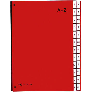 PAGNA Dossier à soufflets A4 24249-01 rouge, A-Z