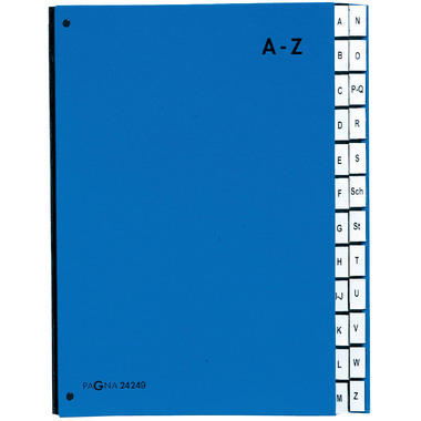 PAGNA Dossier à soufflets Color A4 24249-02 bleu, A-Z