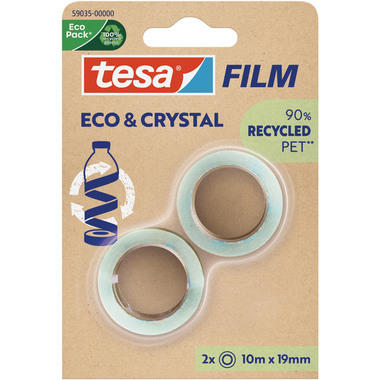 TESA Tesafilm eco&crystal 10mx19mm 59035-00000 Ruban adhésif 2 pcs.