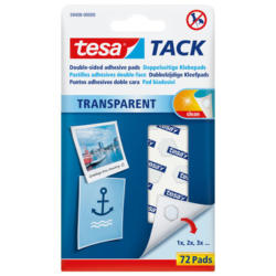 TESA Powerstrips Tack 594080000 transparent 72 Pads