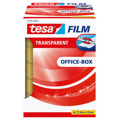TESA tesafilm transparent 25mmx66m 573790000 5 Rl. + 1 Rl. in Office-Box