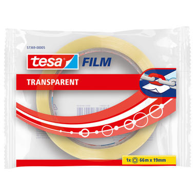 TESA tesafilm Flowpack 66mx19mm 573690000 transparent 1 rouleau