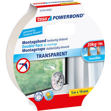 TESA Montage Powerbond 19mmx5m 557440000 transparent