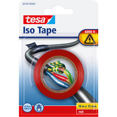 TESA Isolierband Iso Tape 15mmx10m 561930000 rot