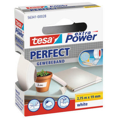 TESA Extra Power Perfect 2.75mx19mm 563410002 Nastro tessilo. bianco