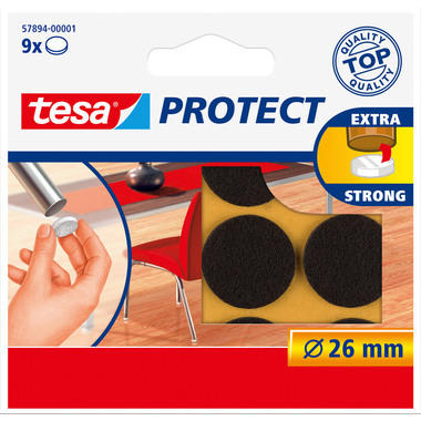 TESA Feltro Protect 26mm 578940000 marrone, rotondo 9 pezzi