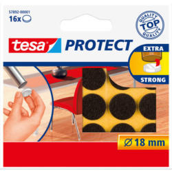 TESA Feltro Protect 18mm 578920000 marrone, rotondo 16 pezzi