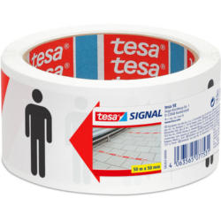 TESA Social Distancing 58263-00000 rouge, blanc, noir 50mmx50m