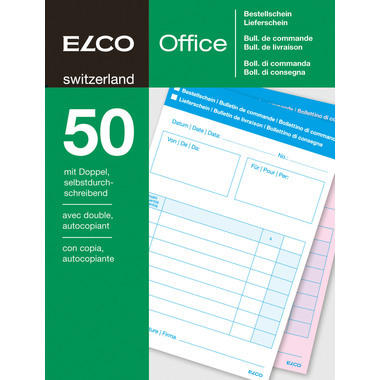 ELCO Bestellung/Lieferschein A6 74590.19 60g 50x2 Blatt