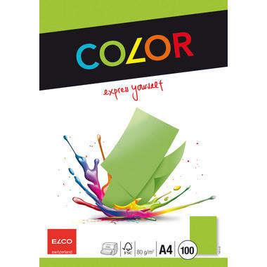 ELCO Office Color Carta A4 74616.62 80g, verde 100 fogli