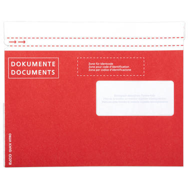 ELCO Porte-documents Quick Vitro 29124.80 C5 rouge f. droite 250p
