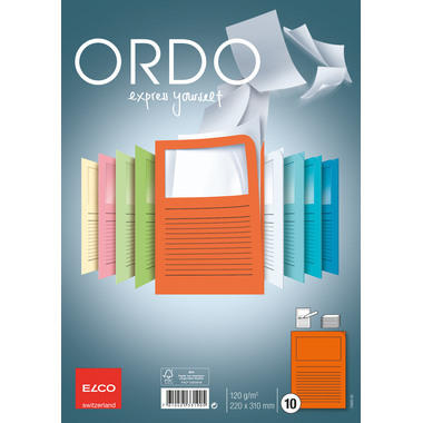 ELCO Dossier d'organ. Ordo A4 73695.82 classico, orange 10 pièces
