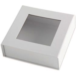 ELCO Box Regalo con grande finestra 82111.10 bianco, 15x15x5cm 5 pezzi