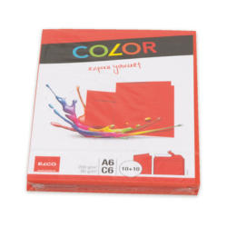 ELCO Couverts/carte COLOR C6/A6 74834.92 rosso 2x10 pezzi