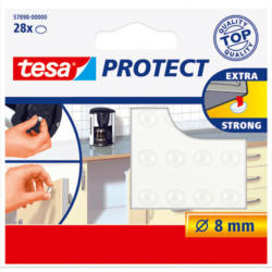 TESA Protect Pastiglie rotondo 8mm 578980000 trasp.,anti-rumore/sciv. 28pz.
