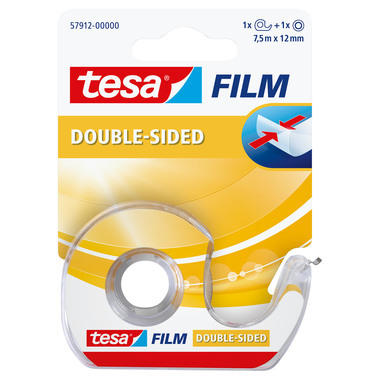 TESA Klebeband tesafilm 12mmx7.5m 579120000 transp., doppels.,auf Abroller