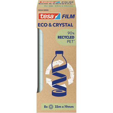 TESA Tesafilm eco&crystal 33mx19mm 59044-00000 Nastro adesivo 8 pezzi