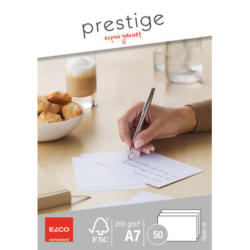 ELCO Schreibkarten Prestige A7 79207.12 200g, weiss, satiniert 50 Stk.