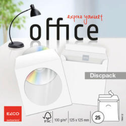 ELCO CD Discpack FSC 125x125mm 74641.12 bianco, 100g, sticker 25 pezzi