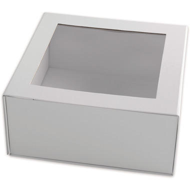 ELCO Box Regalo con grande finestra 82115.10 bianco, 22x22x10cm 5 pezzi