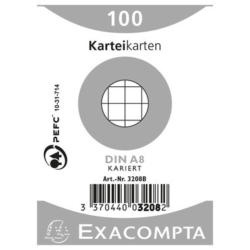 EXACOMPTA Schede A8 quadrettato 5mm 3208B bianco 100 pezzi
