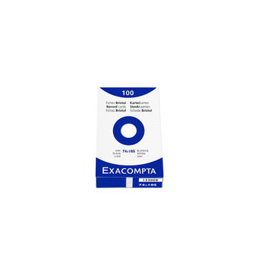 EXACOMPTA Cartes-fiches A7 blanco 13300B blanc 100 pièces