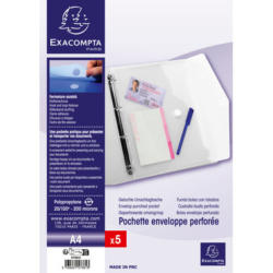 EXACOMPTA Porte-documents A4 57381E PP, perforé, 140my