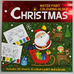 ROOST Libro da colorare ad acqua B1020 Natale