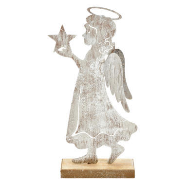 ROOST Visualizz. dell'angelo 10034449 Legno,met.,argento 15x28x6cm