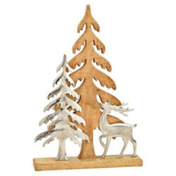 ROOST Esposiz. albero Natale 10033898 Legno mango 35x52x7cm