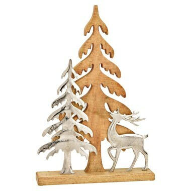 ROOST Esposiz. albero Natale 10033898 Legno mango 35x52x7cm