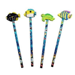 ROOST Crayon poisson REA-303-REA Gomme, 4 ass.